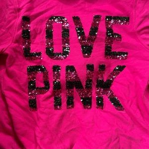 Pink zip-up sequin jacket
